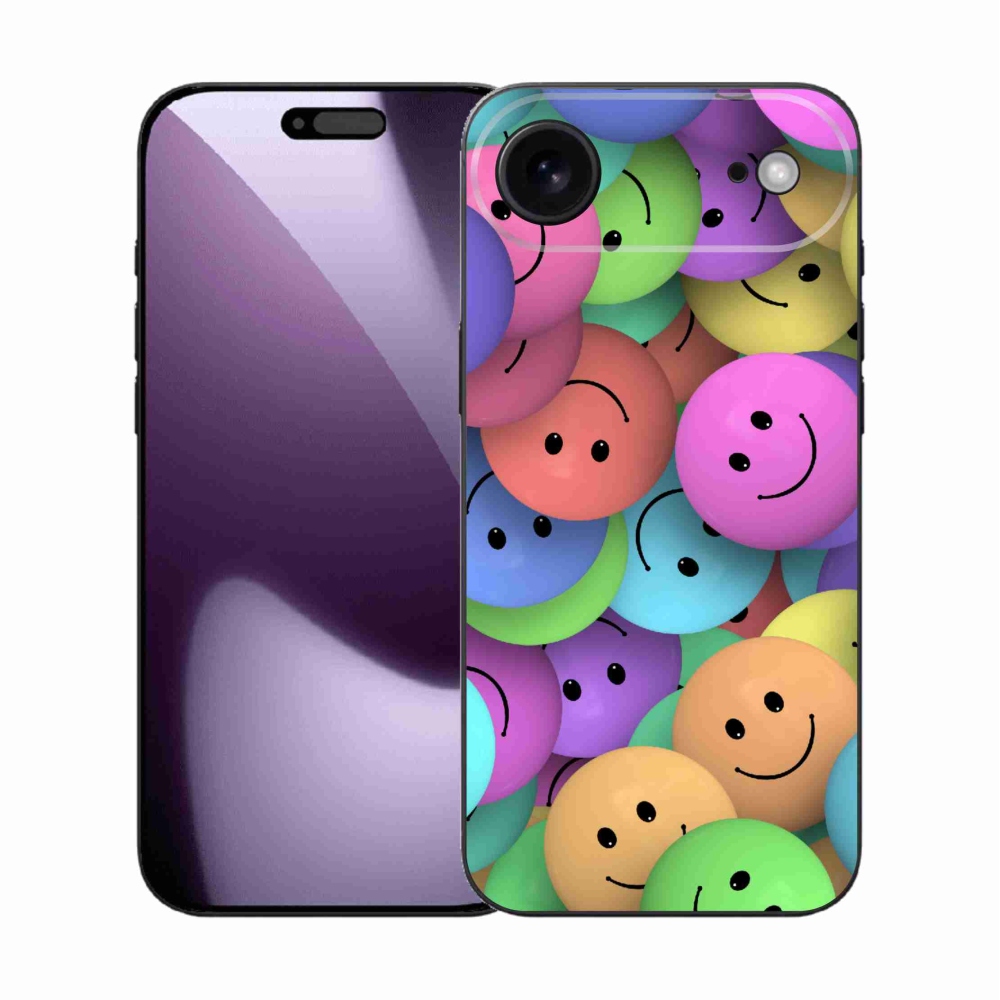 Gelový kryt mmCase na iPhone 17 Air - barevní smajlíci