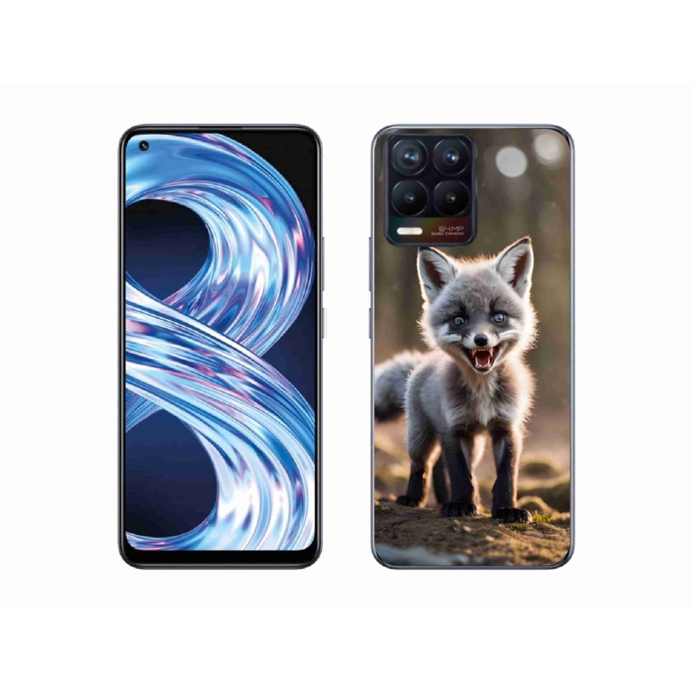 Gelový kryt mmCase na Realme 8 Pro - rozzuřená liška