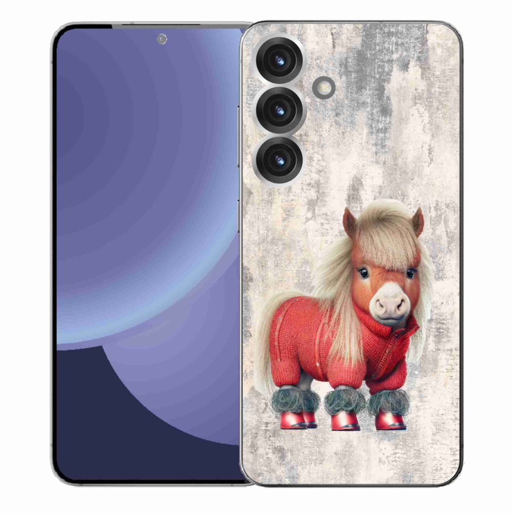Gelový kryt mmCase na Samsung Galaxy S25+ - poník ve svetru
