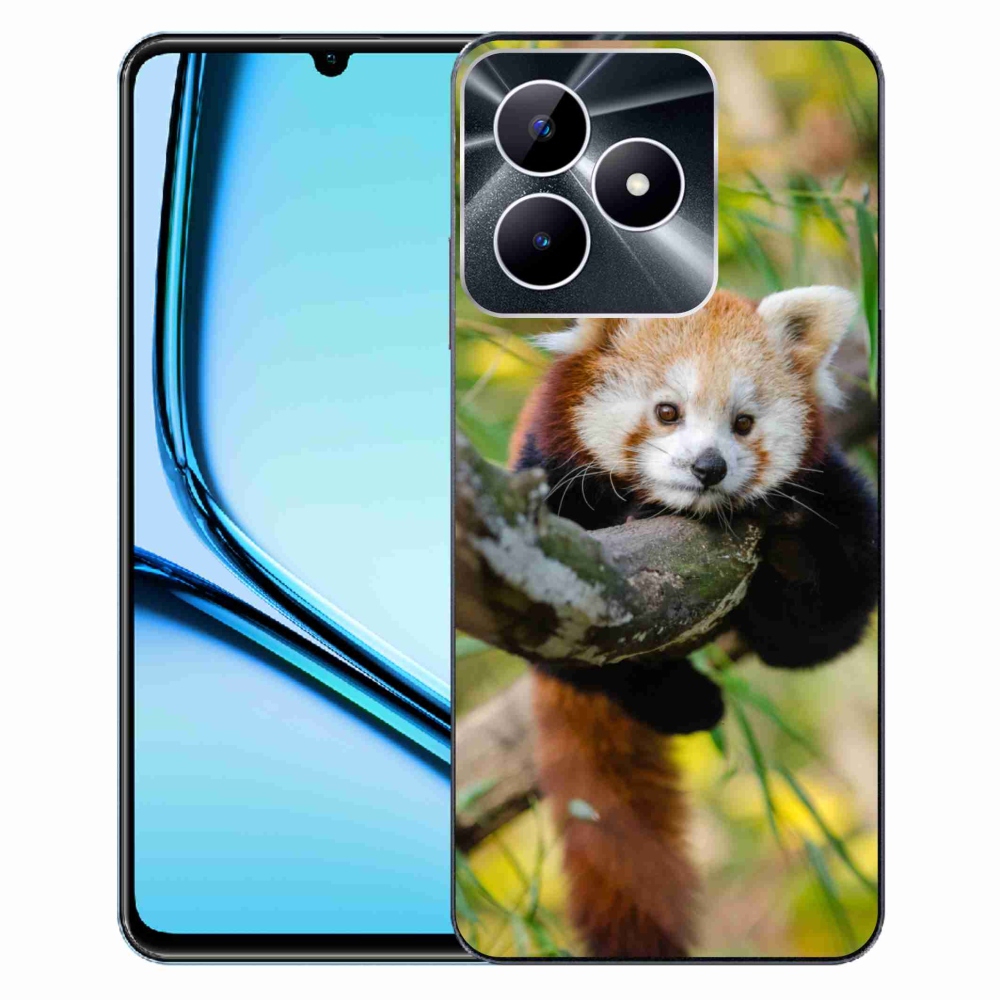 Gelový kryt mmCase na Realme Note 50 - panda červená