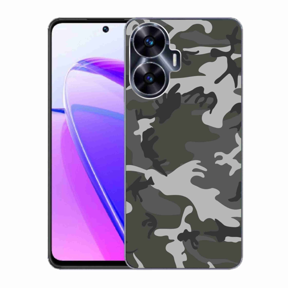 Gelový kryt mmCase na Realme C55 - maskáčový vzor
