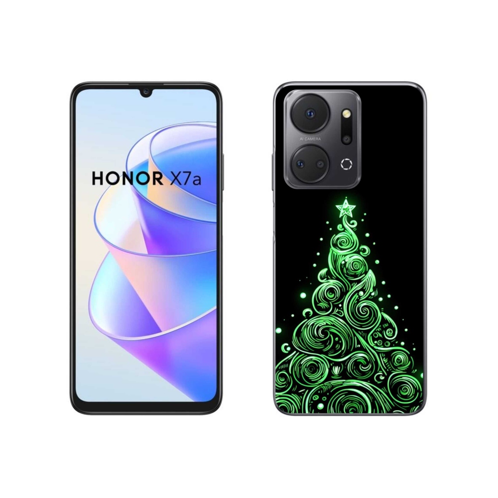 Gelový kryt mmCase na Honor X7a - neonový vánoční stromek 3