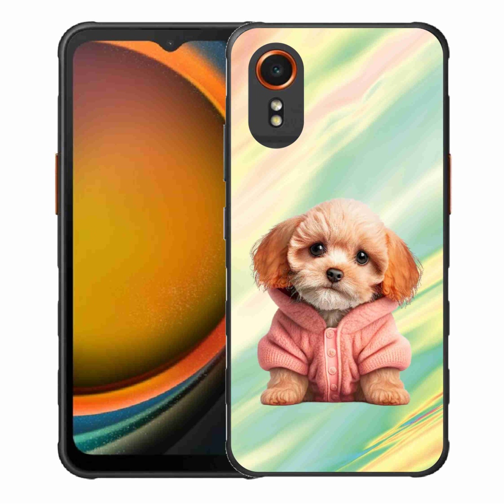 Gelový kryt mmCase na Samsung Galaxy Xcover 7 - štěně ve svetru
