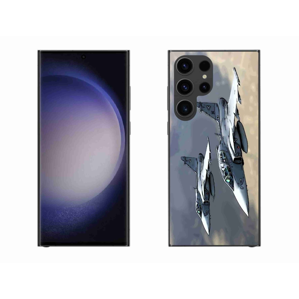 Gelový kryt mmCase na Samsung Galaxy S23 Ultra 5G - stíhačky
