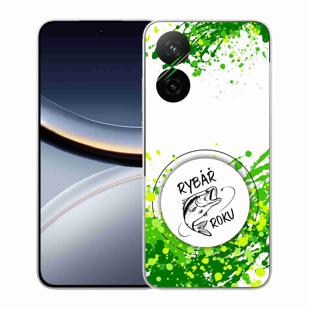 Gelový kryt mmCase na Xiaomi Poco F7 5G - rybář roku bílé pozadí
