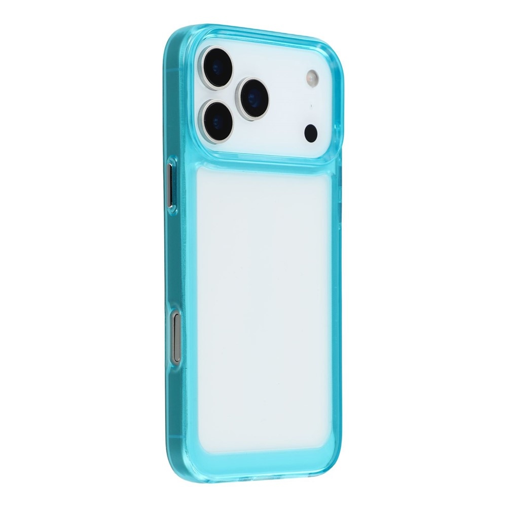 Gelový obal s pevnými zády na iPhone 17 Pro Max - světlemodrý
