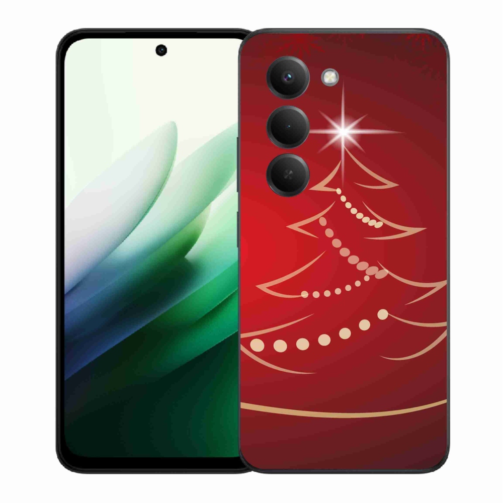 Gelový kryt mmCase na Xiaomi Redmi 15 5G (169mm) - kreslený vánoční stromek