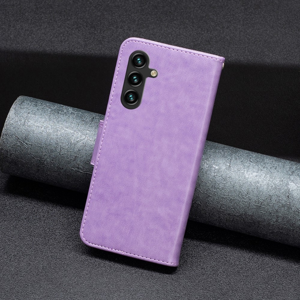 Butterfly knížkové pouzdro na Samsung Galaxy A15 4G/5G - fialové