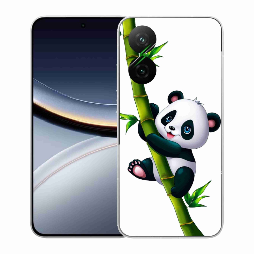 Gelový kryt mmCase na Xiaomi Poco F7 5G - panda na bambusu