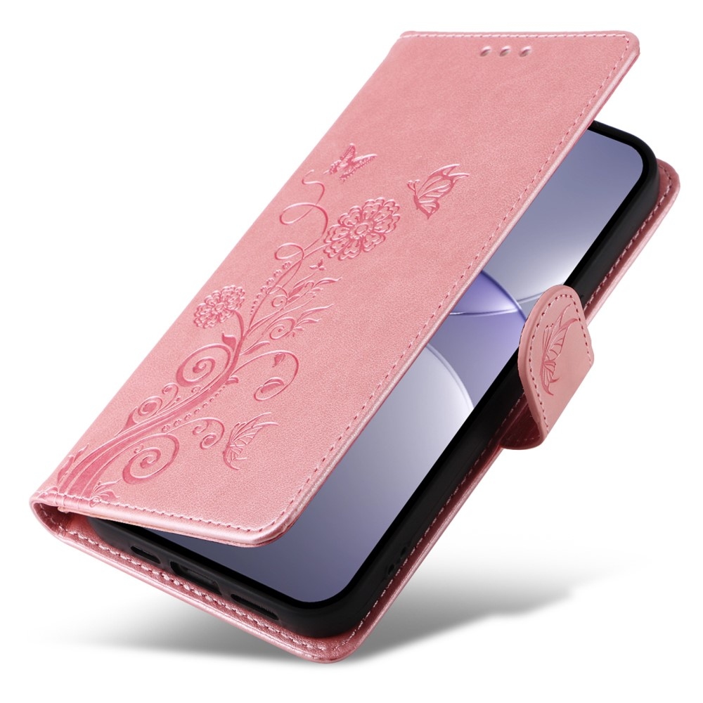Flowery knížkové pouzdro na Huawei Nova 13 5G - růžové