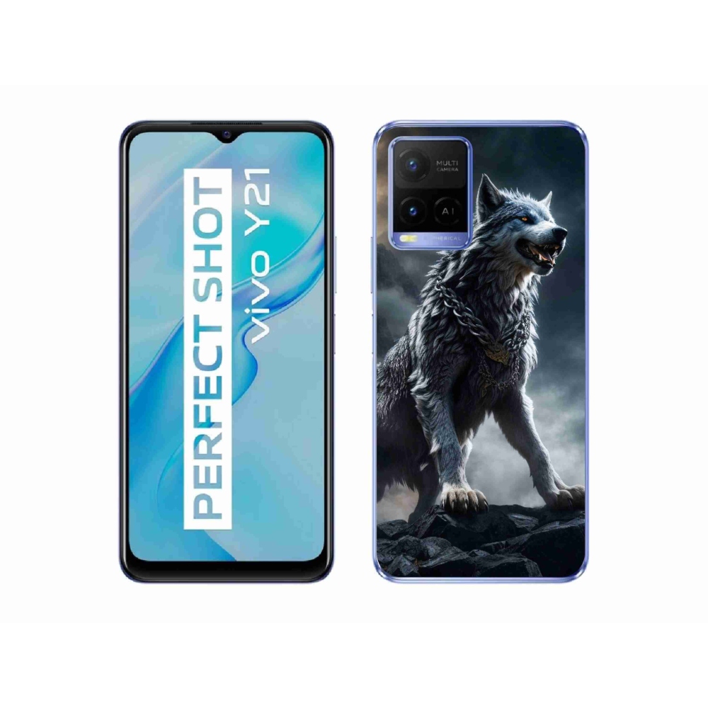 Gelový kryt mmCase na Vivo Y21/Y21s/Y33s - vlk 1