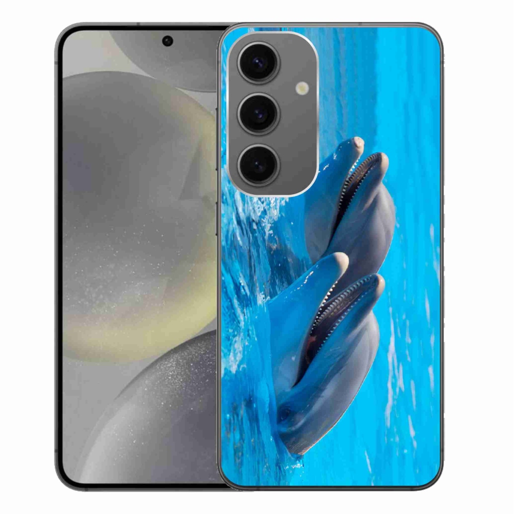 Gelový kryt mmCase na Samsung Galaxy S24+ - delfíni