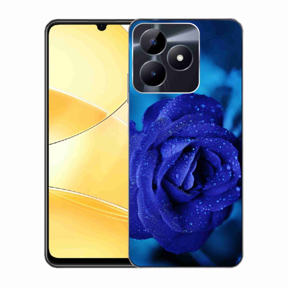 Gelový obal mmCase na Realme C51/C53 - modrá růže