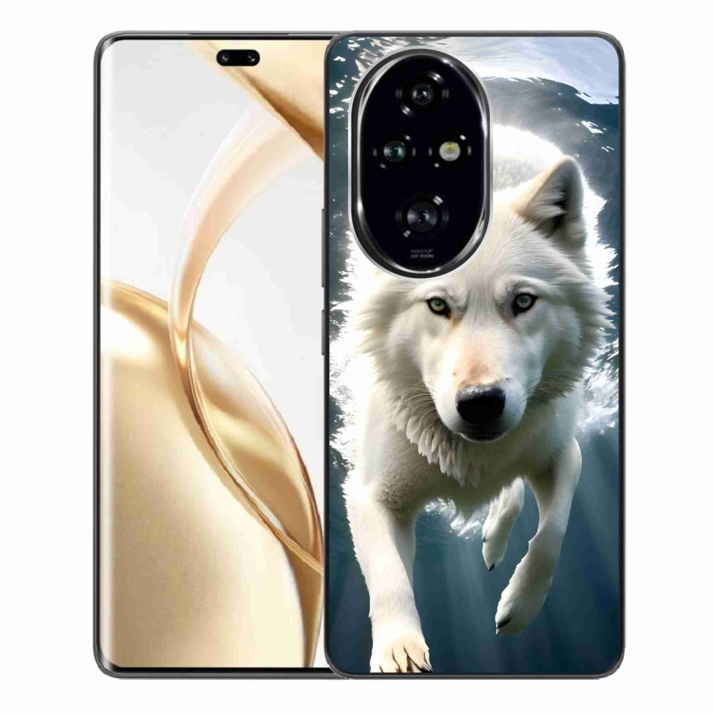 Gelový kryt mmCase na Honor 200 Pro 5G - bílý vlk