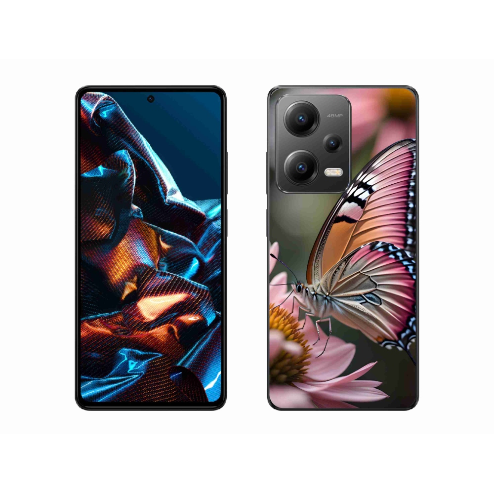 Gelový kryt mmCase na Xiaomi Redmi Note 12 Pro 5G - barevný motýl