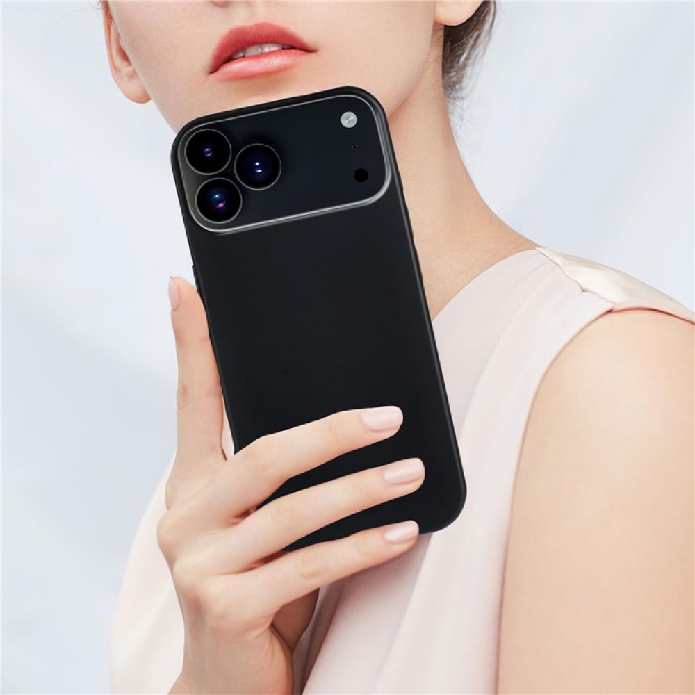 Matný gelový obal na iPhone 17 Pro - černý
