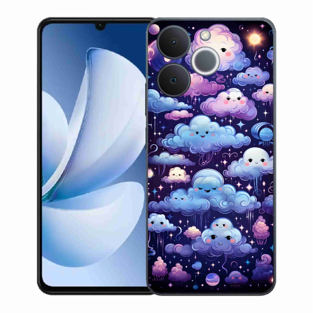 Gelový kryt mmCase na Realme Note 70T - mráčky