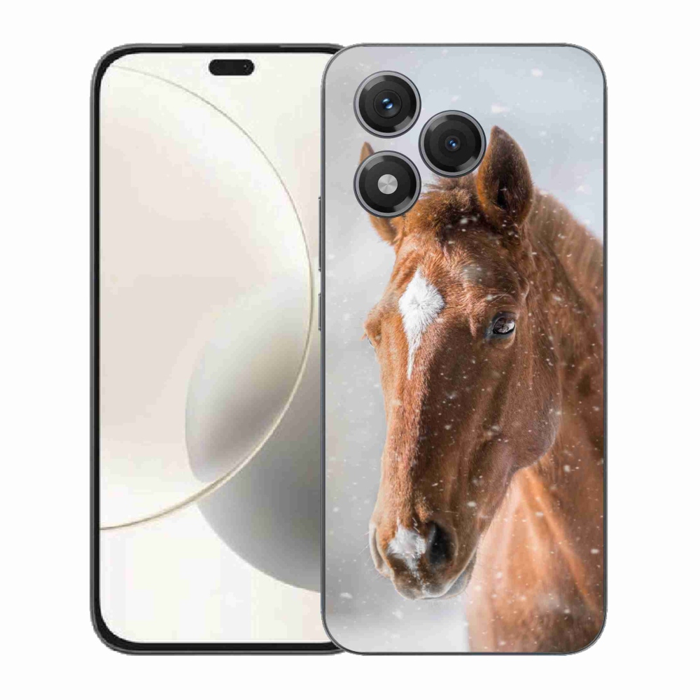 Gelový kryt mmCase na Honor 400 Lite - hnědý kůň 2