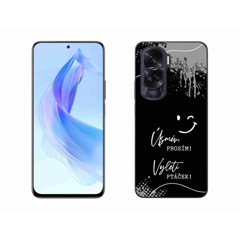 Gelový kryt mmCase na Honor 90 Lite - vtipný text 4 černé pozadí