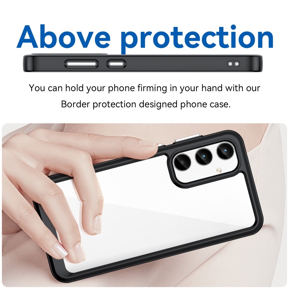 Gelový obal s pevnými zády na Samsung Galaxy A35 5G - černý