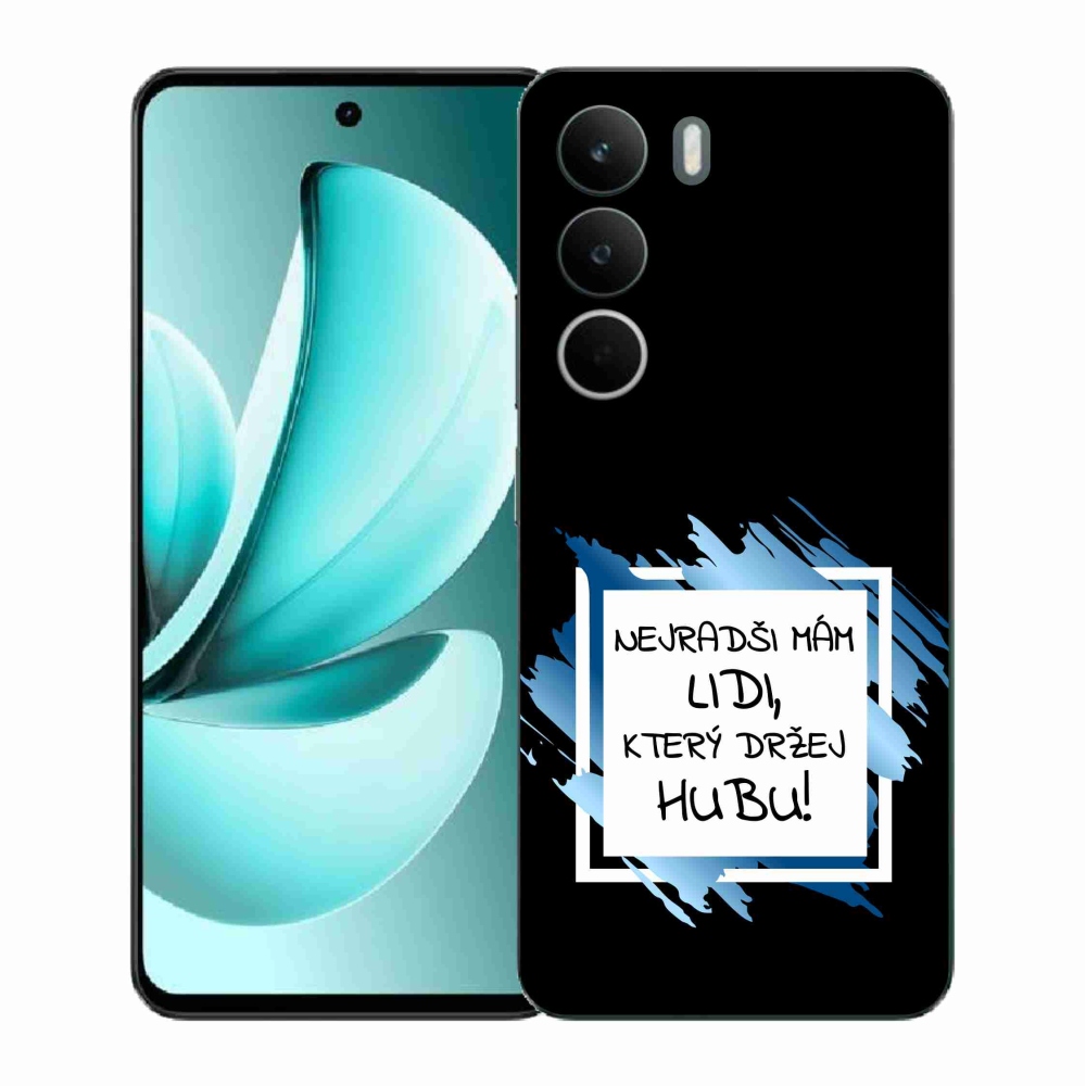 Gelový kryt mmCase na Realme C71 - vtipný text 7 bíločerné pozadí