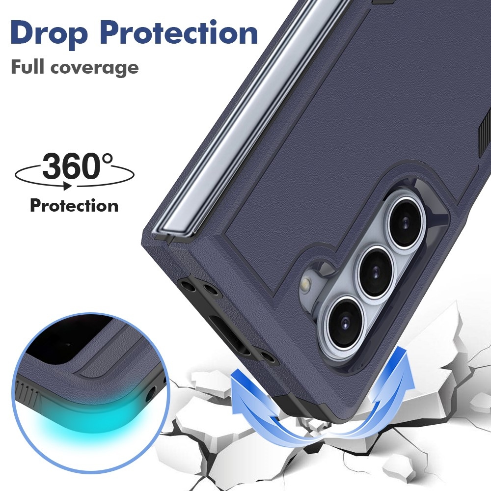 Case plastový kryt na Samsung Galaxy Z Fold6 5G - tmavěmodrý