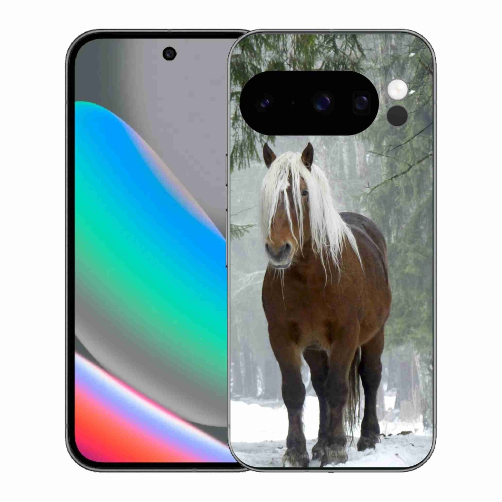 Gelový kryt mmCase na Google Pixel 10 Pro - kůň v lese