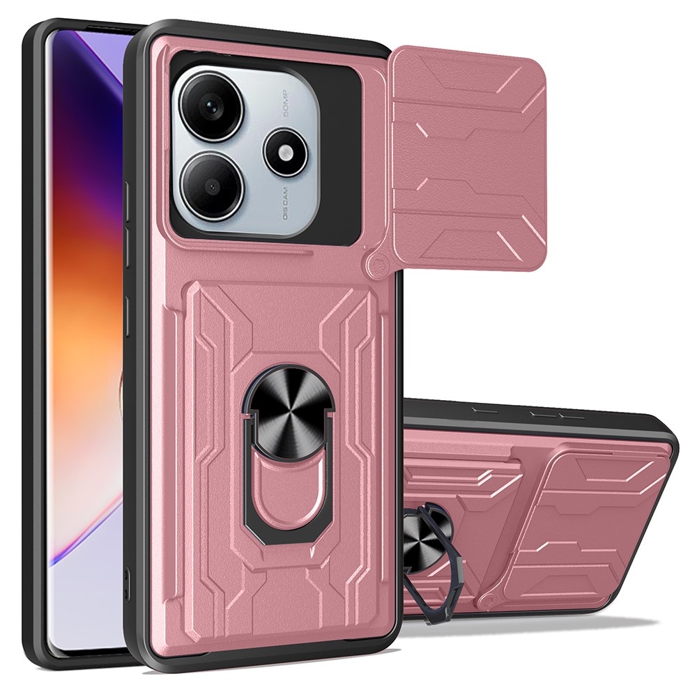 Slider odolný kryt na Xiaomi Redmi Note 14 5G - růžovozlatý