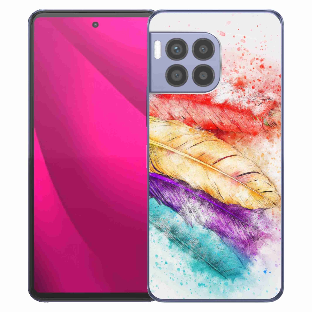 Gelový kryt mmCase na T-Mobile T Phone 2 Pro - barevné peří