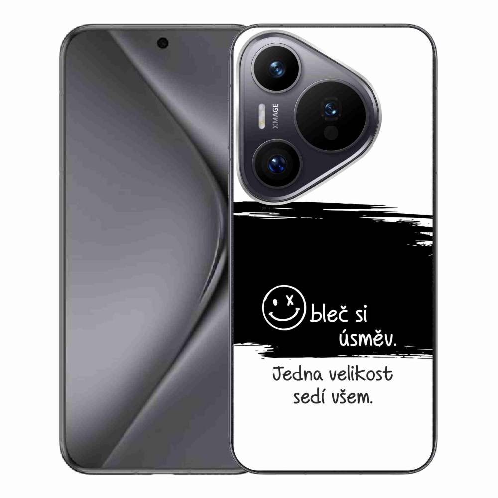 Gelový kryt mmCase na Huawei Pura 70 Pro - vtipný text 8 černobílé pozadí