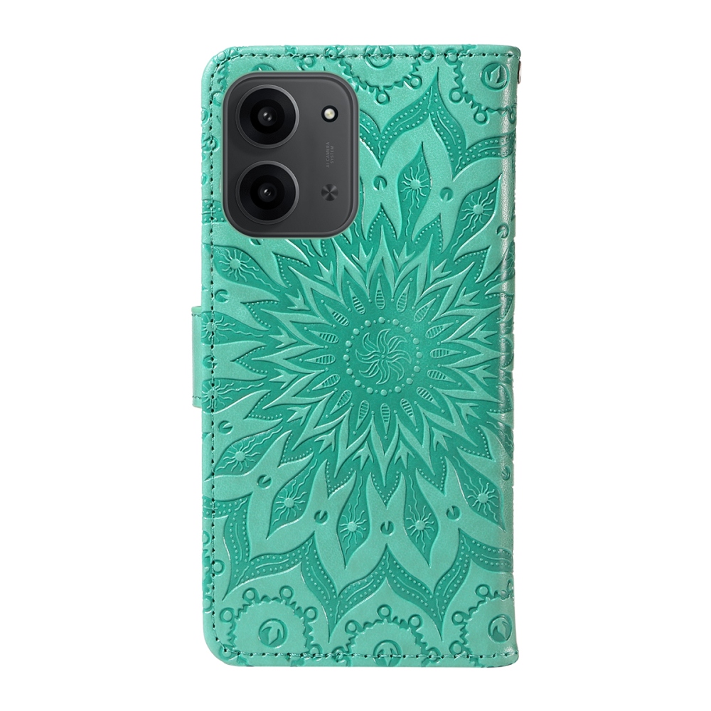 Sunflower knížkové pouzdro na Xiaomi Redmi 15C 4G/5G (173mm) - modrozelené