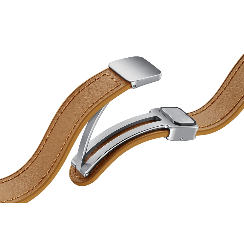 ET-SHR93SDE Samsung Galaxy Watch 6/6 Classic D-Buckle Kožený Řemínek (Vegan) S/M Camel