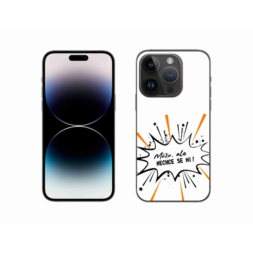 Gelový kryt mmCase na iPhone 14 Pro 6.1 - vtipný text 11 bílé pozadí