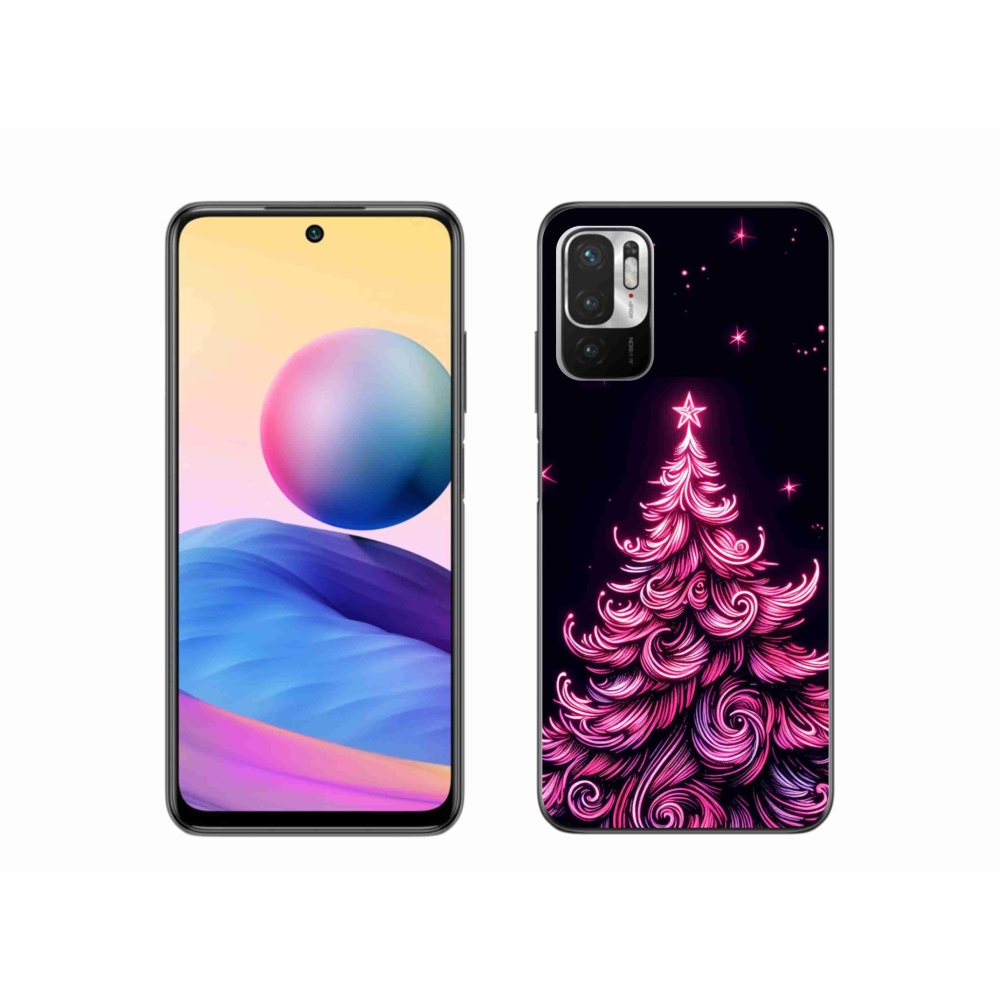 Gelový kryt mmCase na Xiaomi Redmi Note 10 5G - neonový vánoční stromek 2