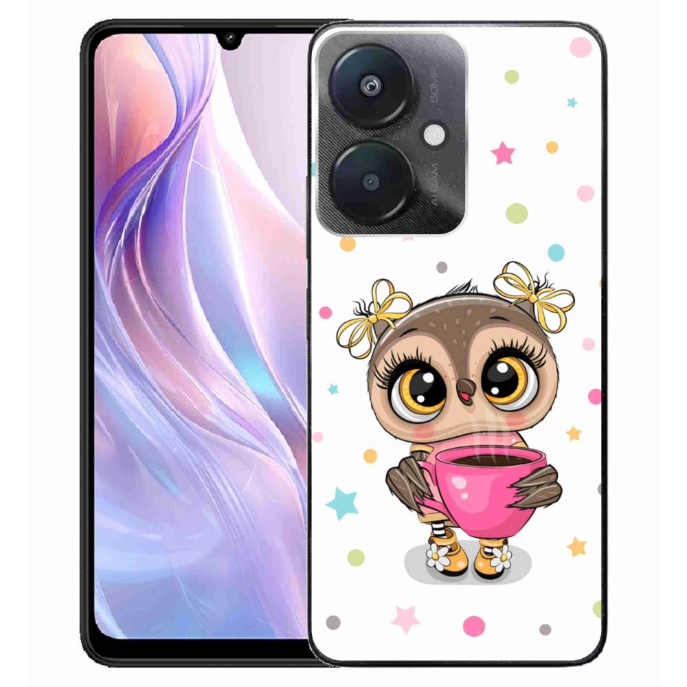Gelový kryt mmCase na Xiaomi Redmi 13C 5G - kreslená sovička