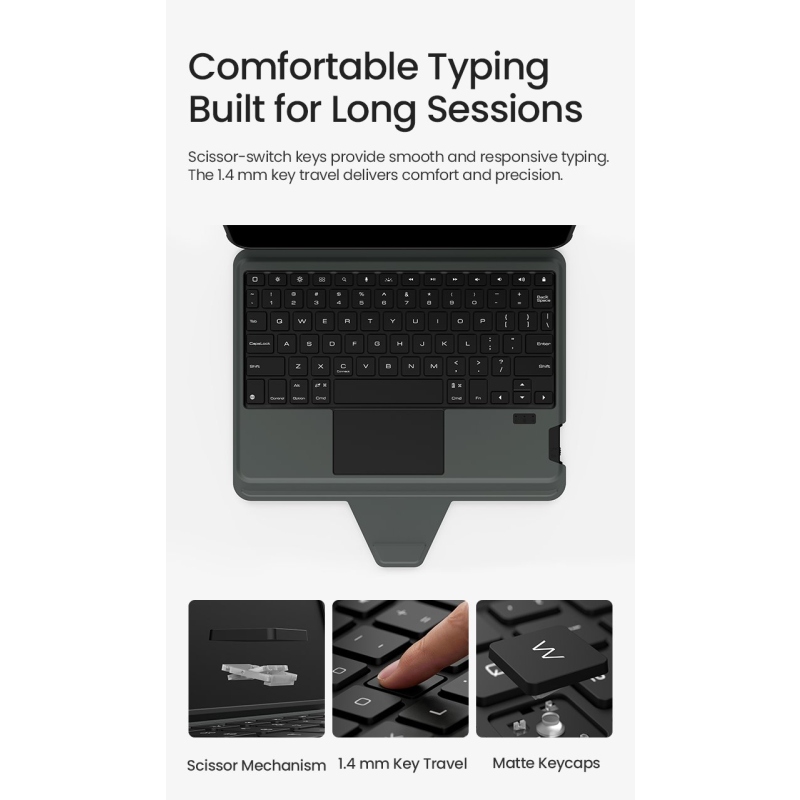 Nillkin Bumper Combo PRO Keyboard Case (Backlit Version) pro iPad Air 4/5/ 10.9 2020/ 11 24/25/26/ Pro 11 20/21/22 Black