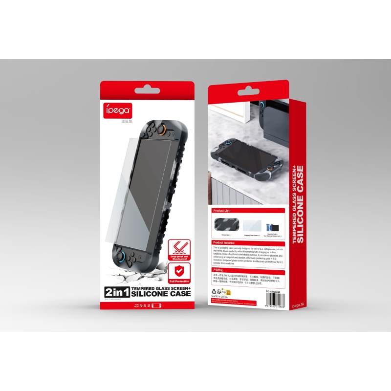 iPega SW2024A 2v1 Silikonový kryt + Tvrzené Sklo pro Nintendo Switch 2