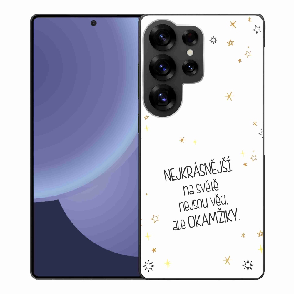 Gelový kryt mmCase na Samsung Galaxy S25 Ultra - citát 4 bílé pozadí