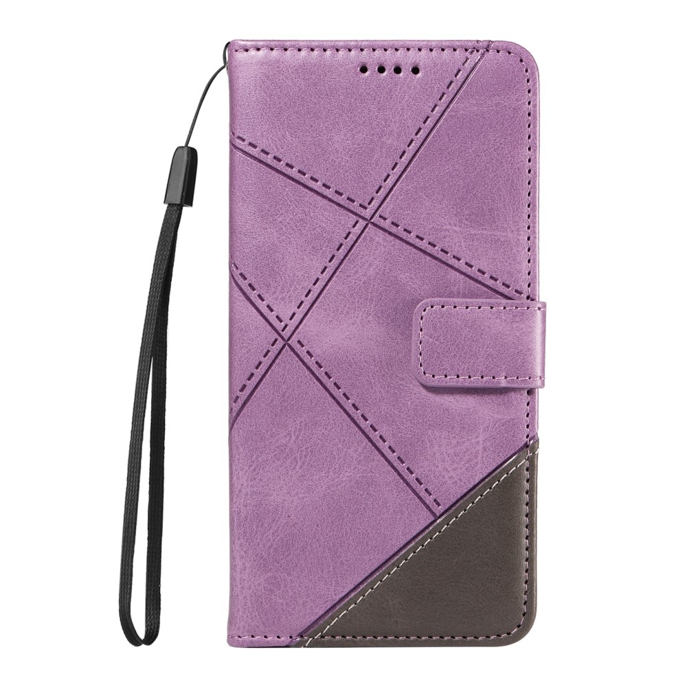 Triangle knížkové pouzdro na Samsung Galaxy S24+/S25+ - fialové