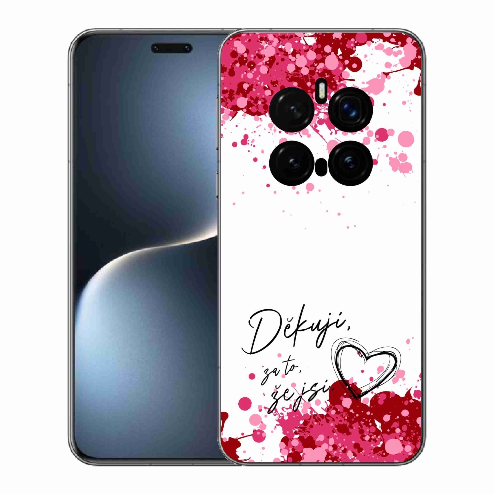 Gelový kryt mmCase na Honor Magic 7 Pro 5G - zamilovaný text 2 bílé pozadí