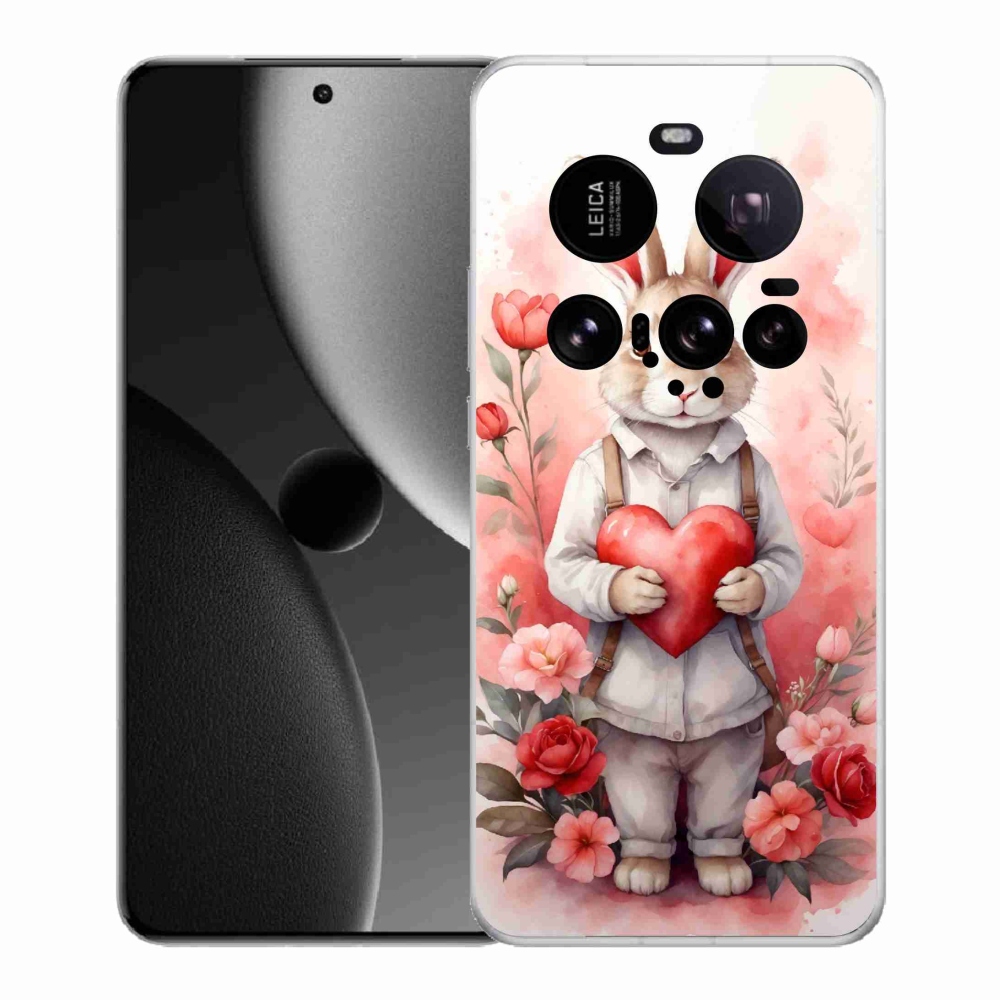 Gelový kryt mmCase na Xiaomi 15 Ultra - zajíc se srdíčkem