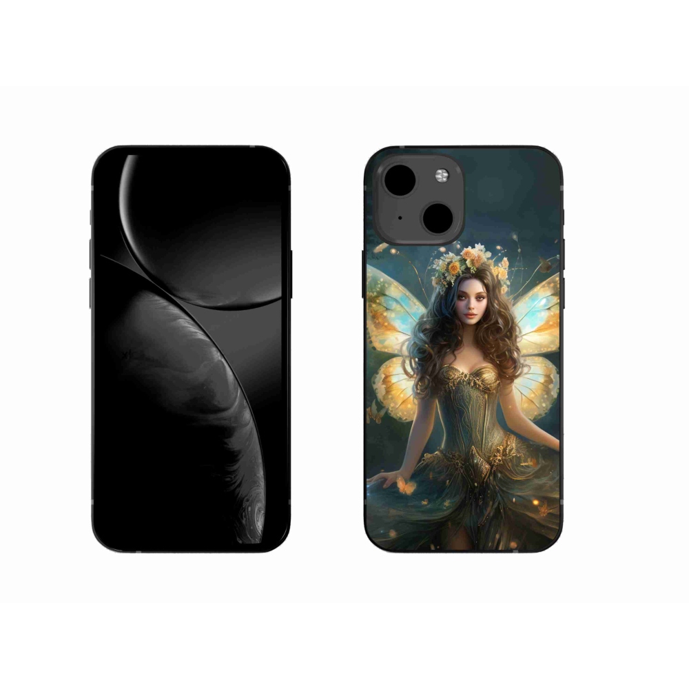Gelový kryt mmCase na iPhone 13 6.1 - motýlí žena