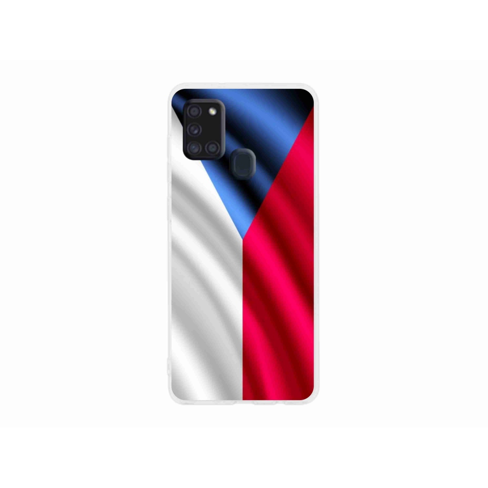 Gelový kryt mmCase na mobil Samsung Galaxy A21s - česká vlajka