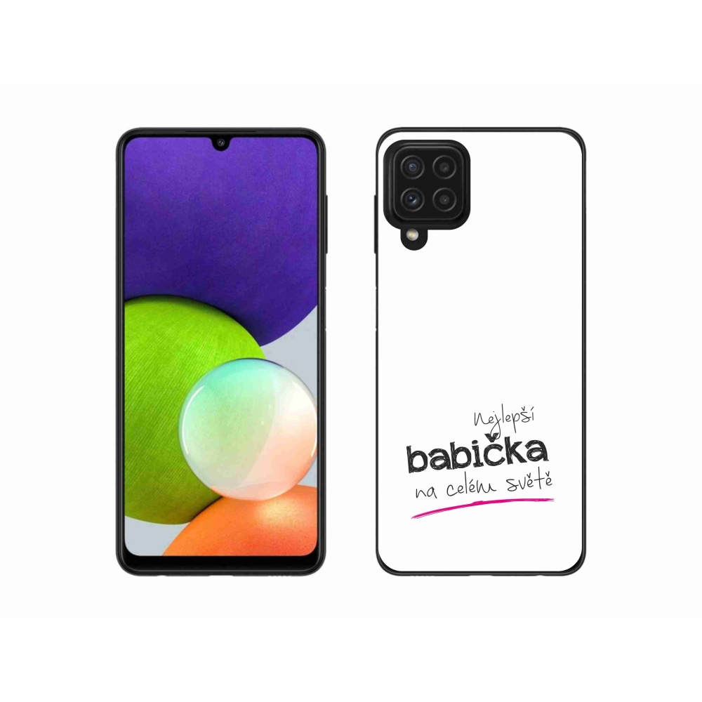 Gelový kryt mmCase na Samsung Galaxy A22 4G - nejlepší babička 4 bílé pozadí