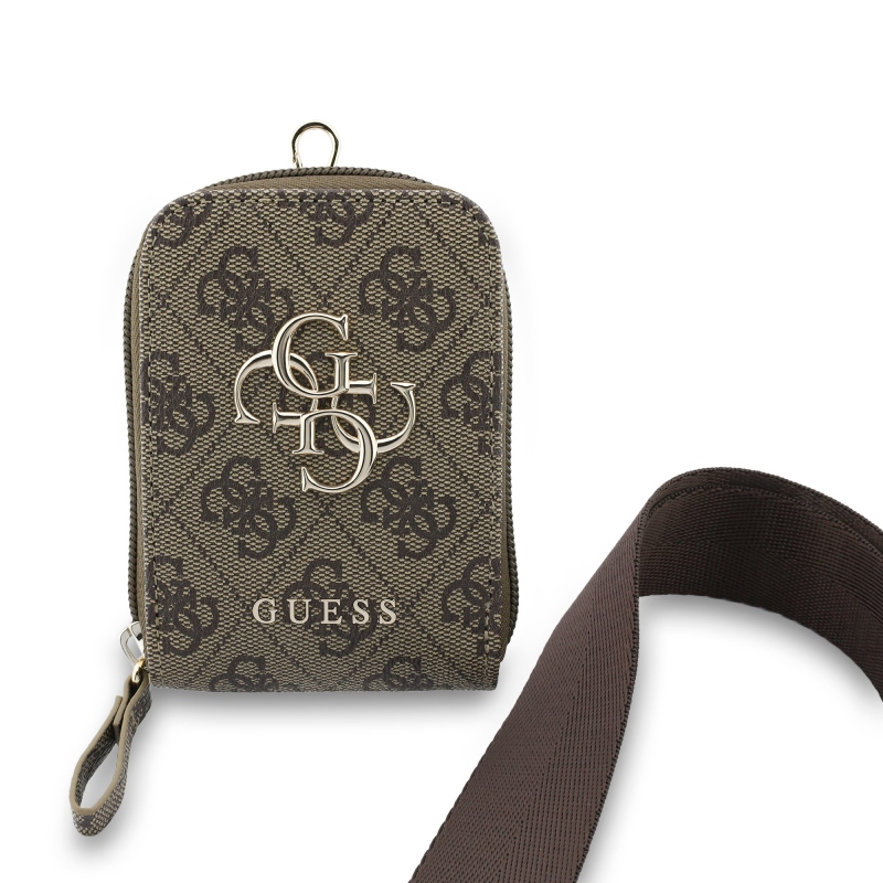 Guess Crossbody Popruh PU 4G Metal Logo + Peněženka Brown