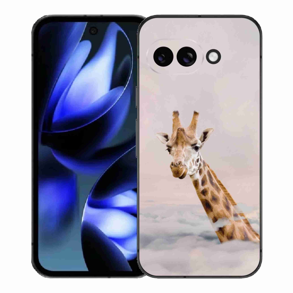 Gelový kryt mmCase na Google Pixel 9a - žirafa v oblacích