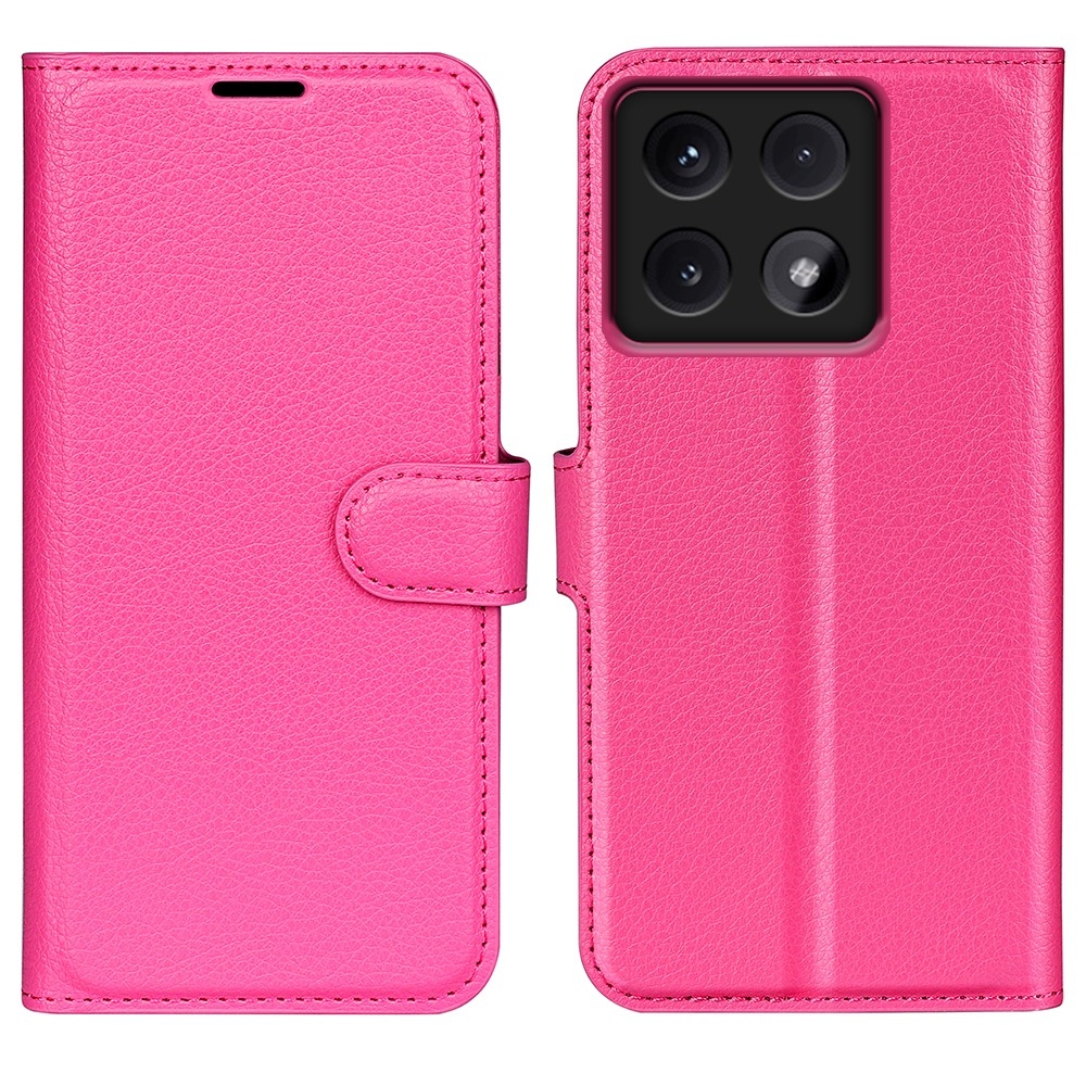 Litchi knížkové pouzdro na Xiaomi 14T - rose