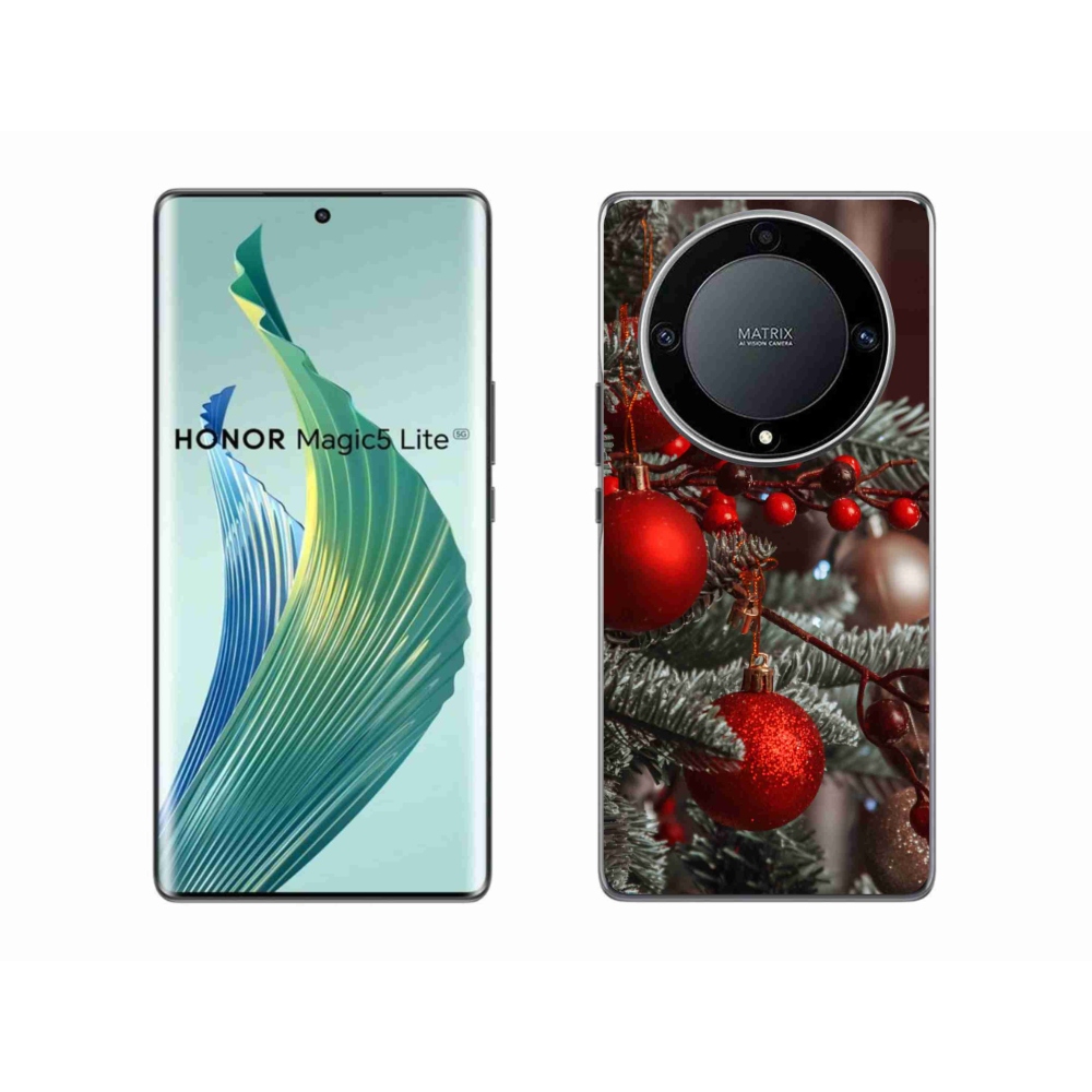 Gelový kryt mmCase na Honor Magic 5 Lite 5G - vánoční ozdoby 2