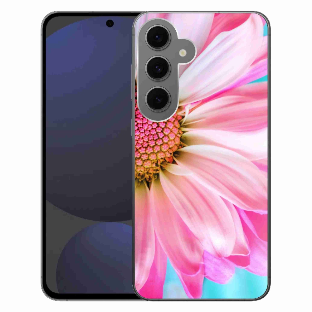 Gelový kryt mmCase na Samsung Galaxy S24 FE - růžová květina