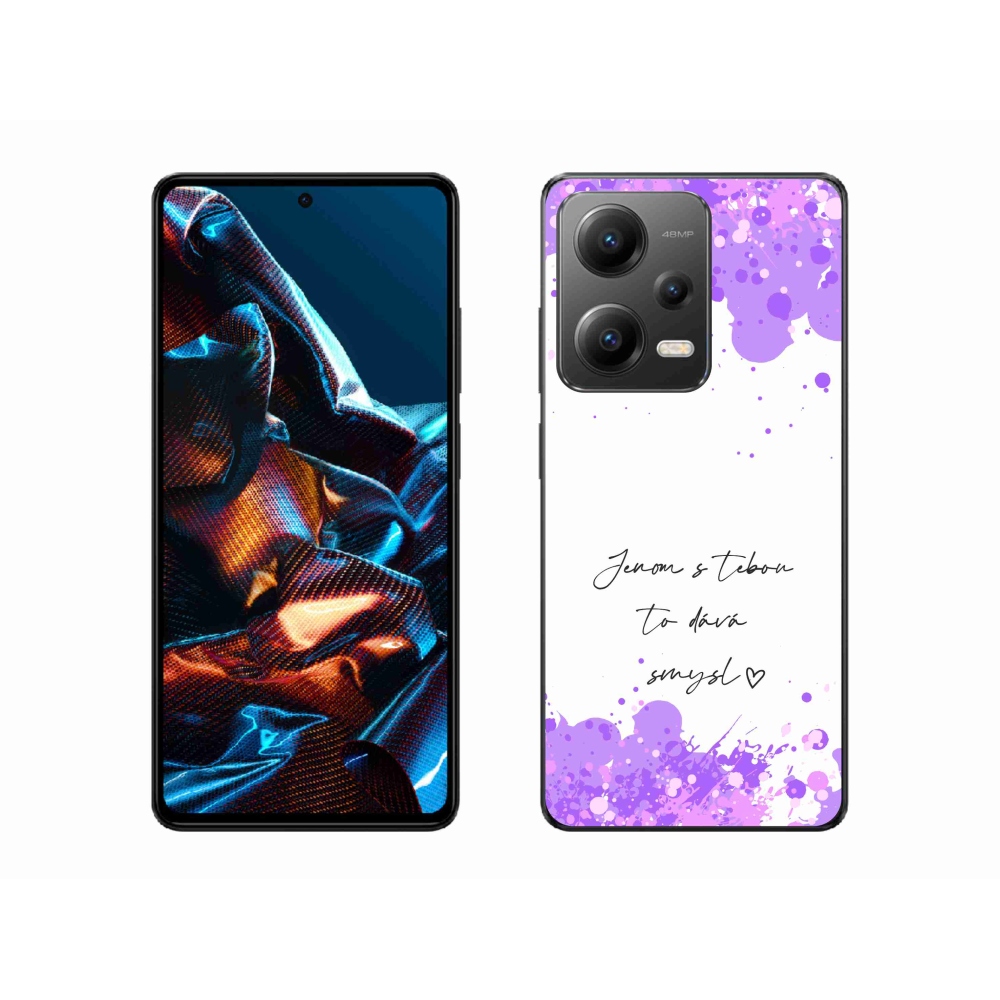 Gelový kryt mmCase na Xiaomi Redmi Note 12 Pro 5G - zamilovaný text bílé pozadí